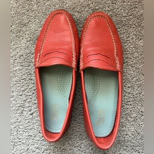 Soft leather Weejuns in coral red size 8.5